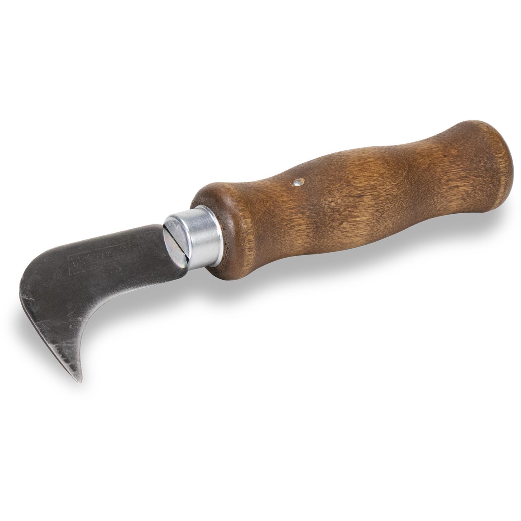 Wal-Board Hook Bill Knife — Hardwood Handle, Tempered Steel Blade, Model# 015-003